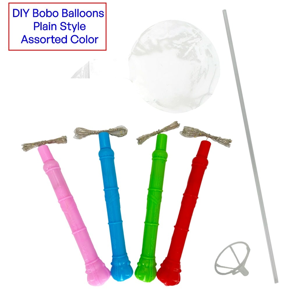 Bobo LED BALLOONs with Assorted Color Handle | 50 pcs