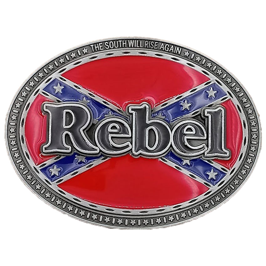 Rebel Flag BELT BUCKLE with Background