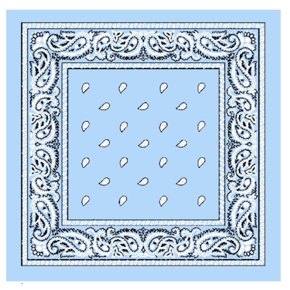 Sky Blue Paisley Cotton BANDANA