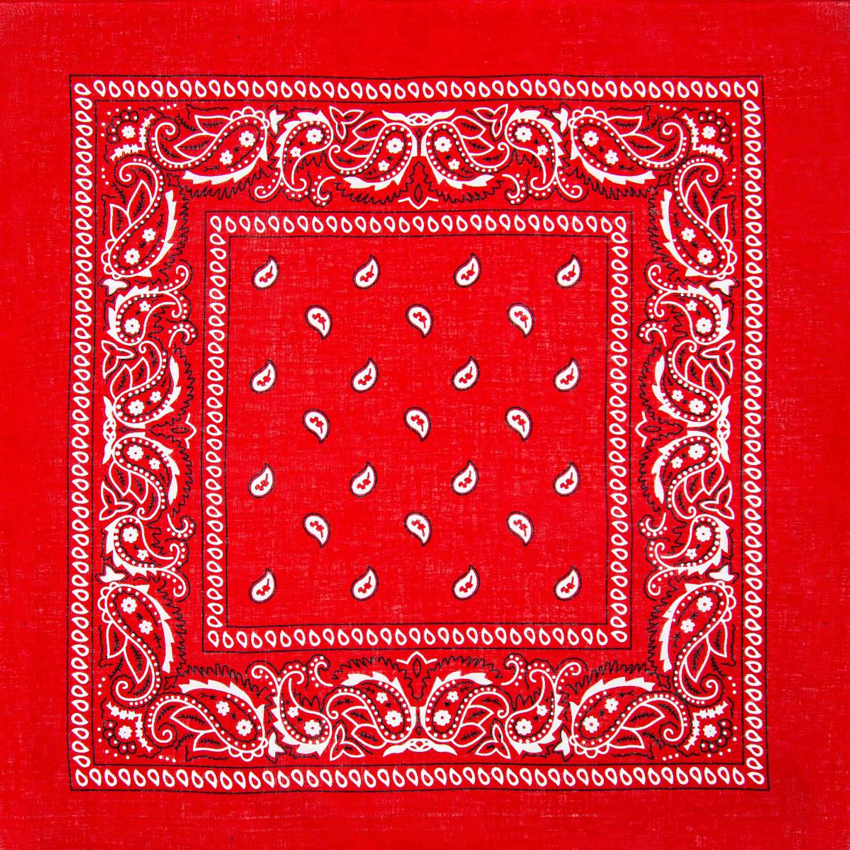 Red Paisley Cotton BANDANA