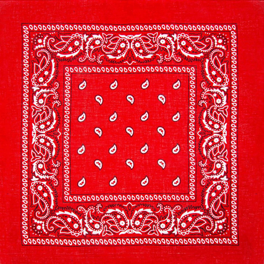 Red Paisley Cotton Bandana