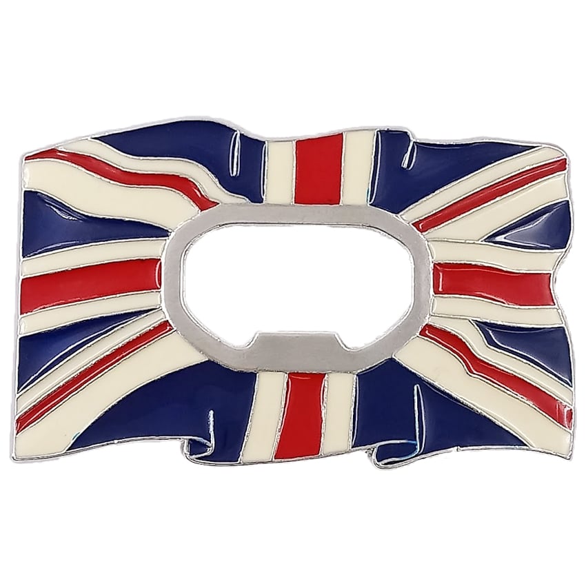 Bottle Opener BELT Buckle British flag style