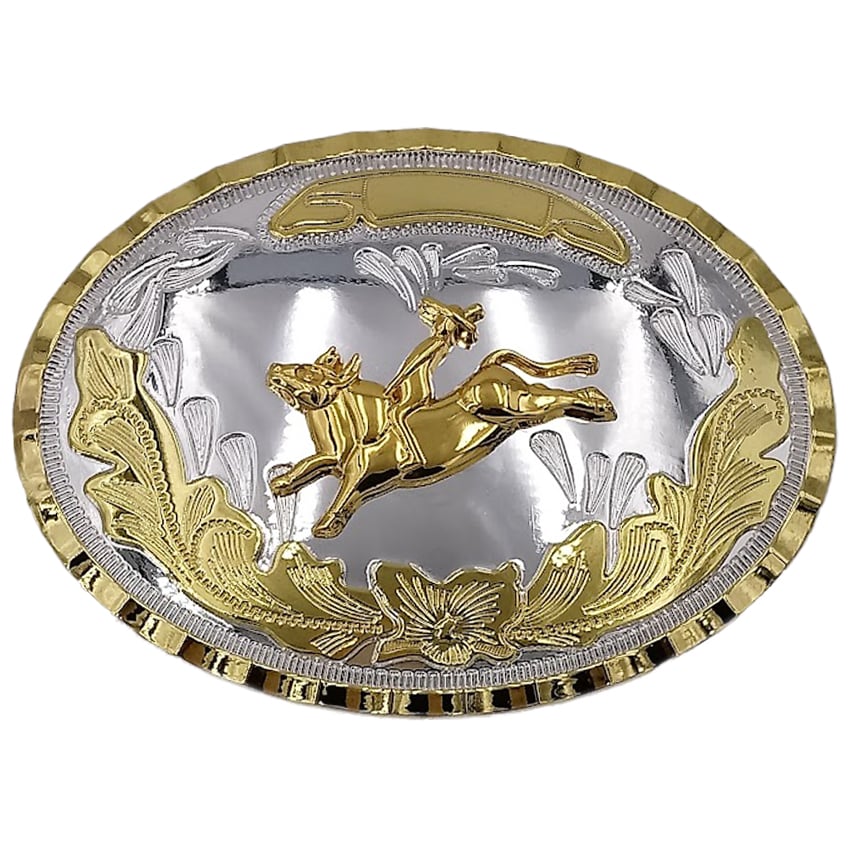 GOLDen Bull Rider Design Bright Oversize Buckle
