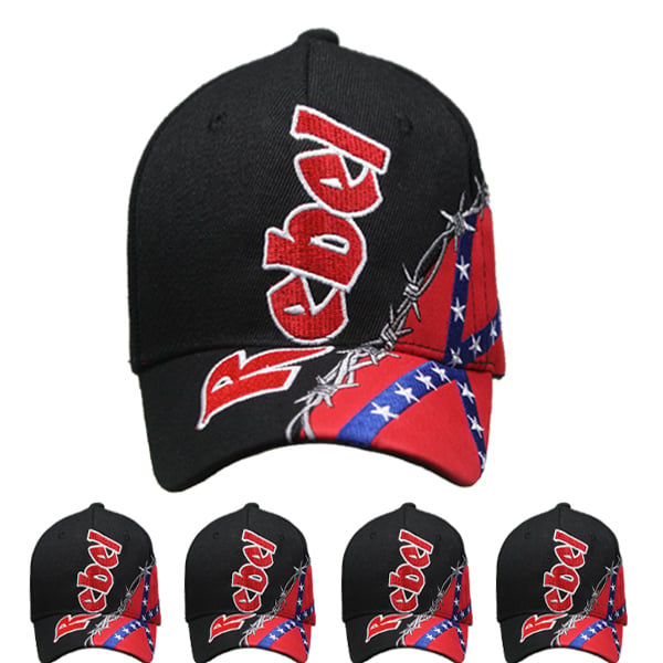 Rebel Barbed Wire Embroidered BASEBALL CAP