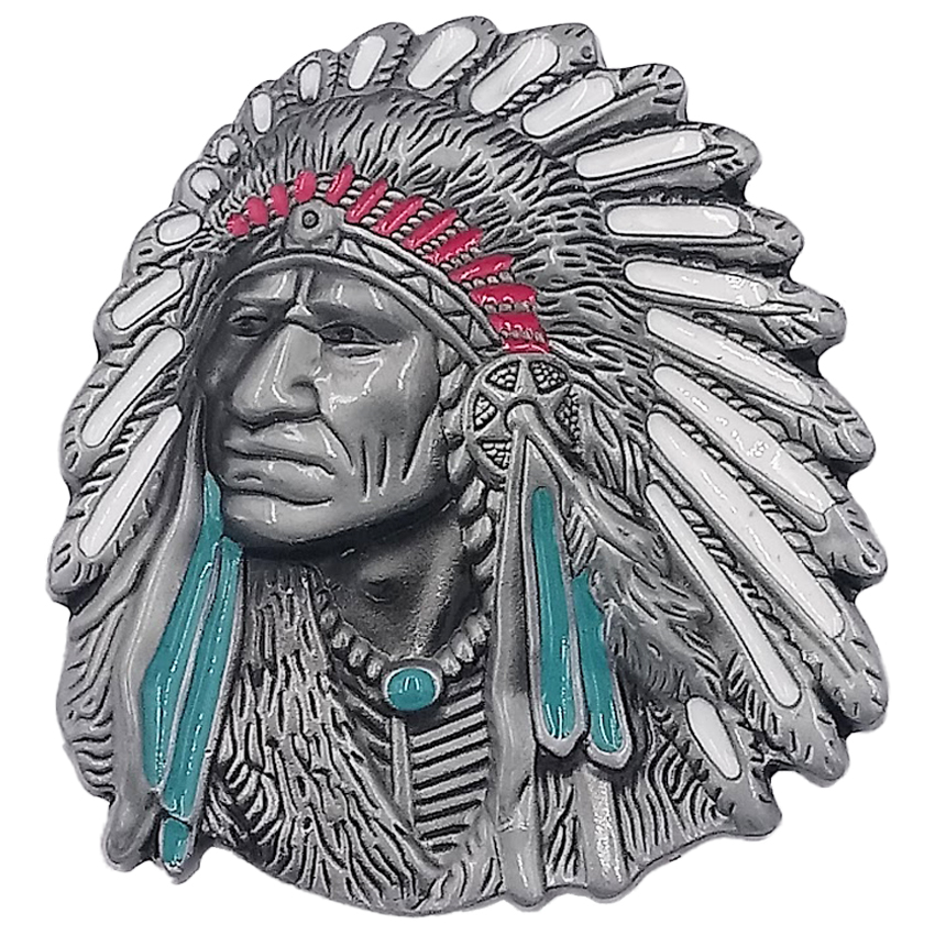 Chief Figure Indian BELT BUCKLE