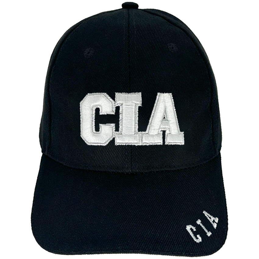 CIA Embroidered Black Baseball CAP