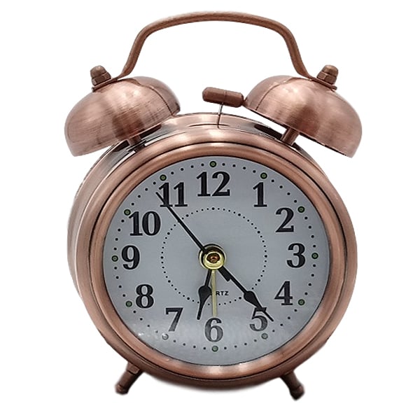 Vintage Nickel Color Table Alarm CLOCK
