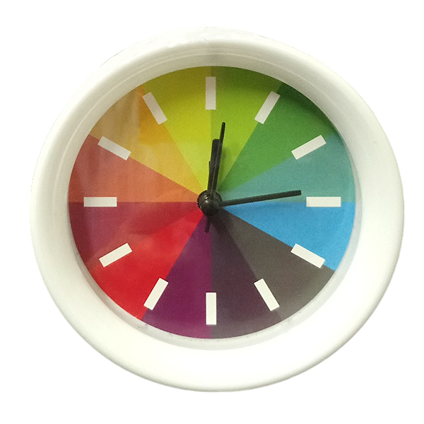 Rainbow CLOCK Outside White