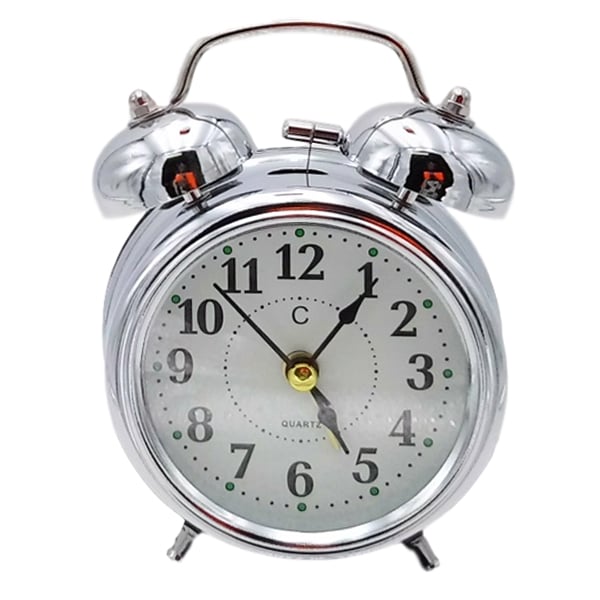 Vintage Silver Metal Table Alarm CLOCKs