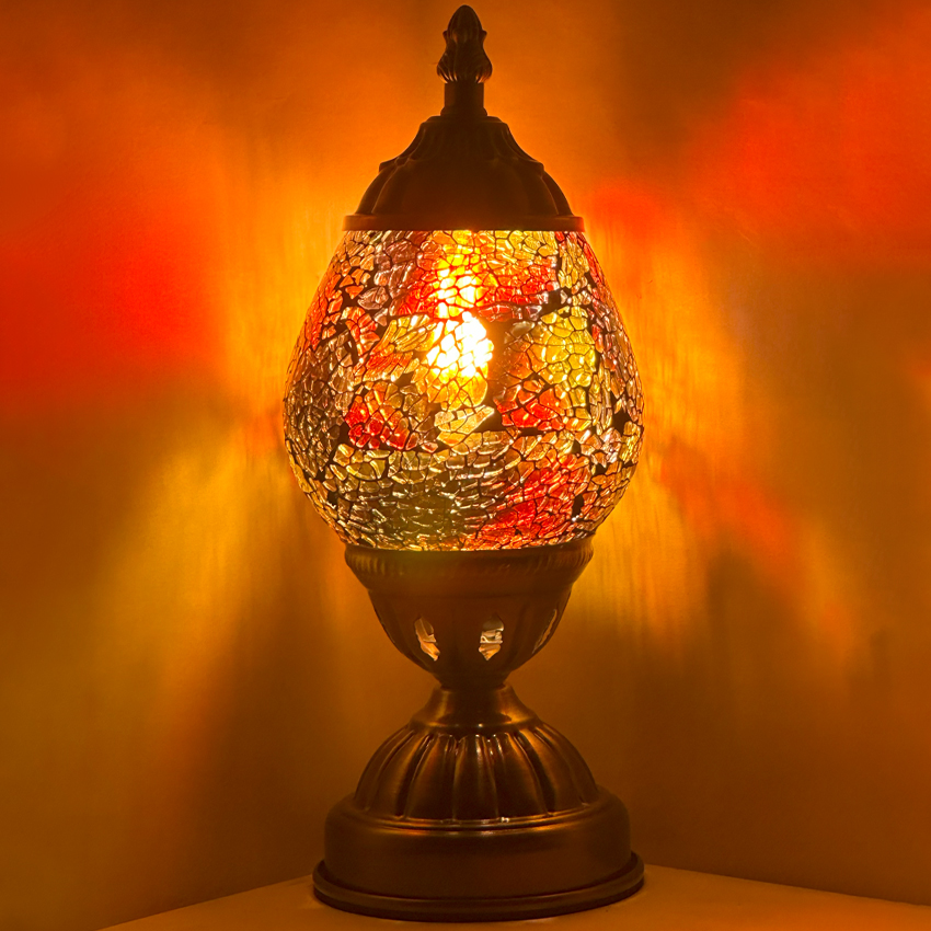 Mosaic Table LAMPs with Cosmic Golden colors - Without Bulb