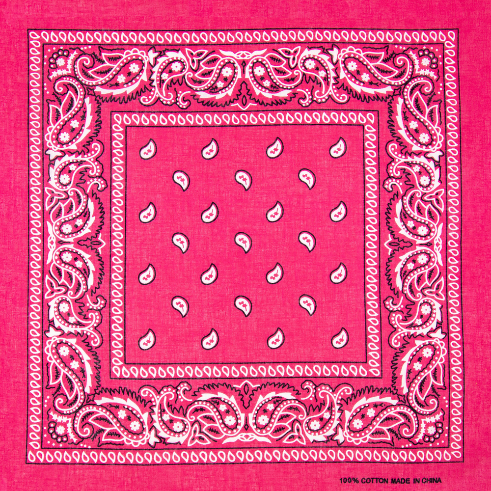 Pink Paisley Cotton Bandanas