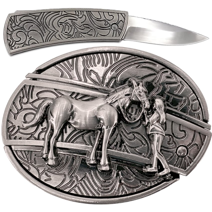 Cowgirl Design Hidden Knife BELT Buckles