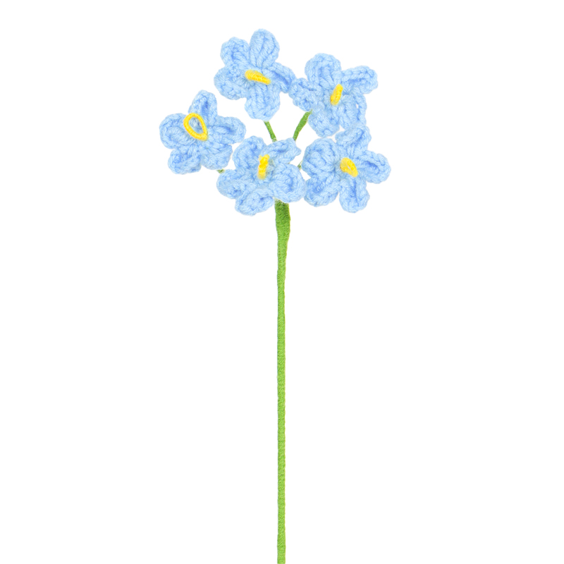 Blue Crochet FORget Me Nots FOR Anniversary Bouquets - Myosotis Sylvatica