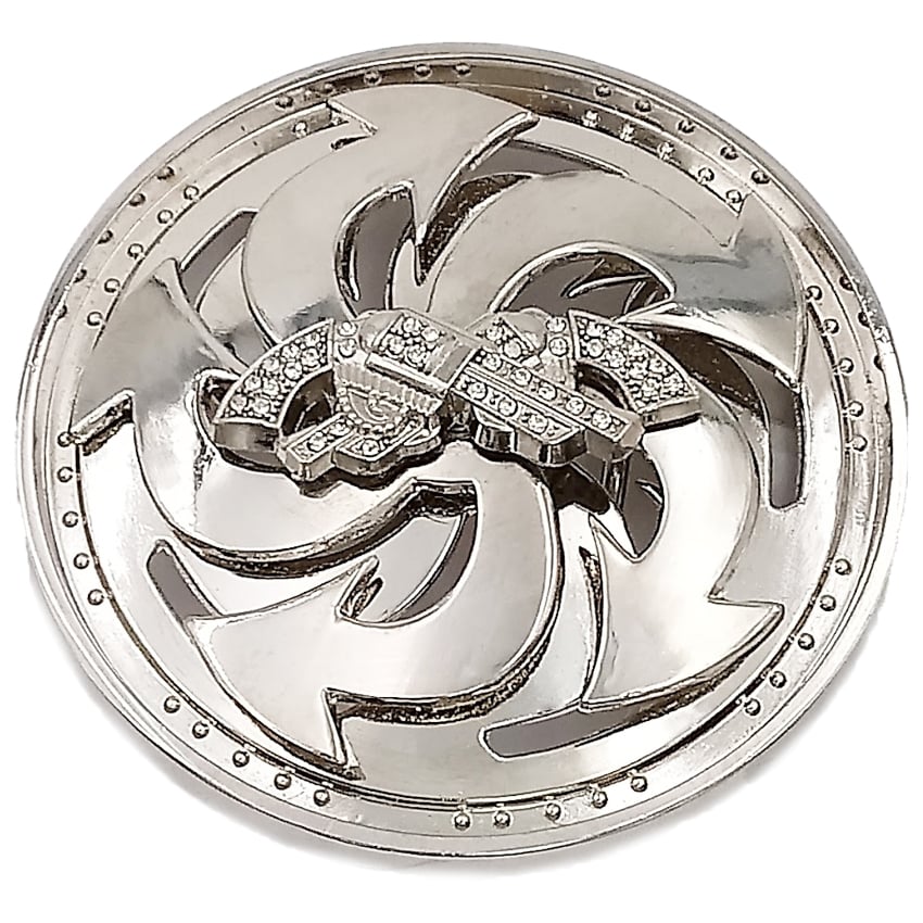 Crossed Guns Spinner BELT BUCKLE