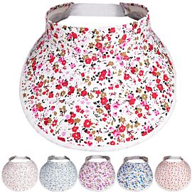 Wholesale Adjustable Flower Pattern Summer Visor Hats for Women-1