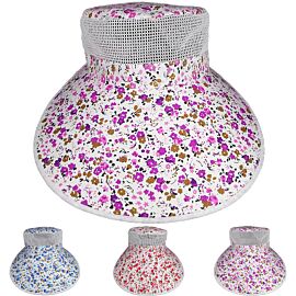 Wholesale Floral Pattern Mesh Panel Summer Hats for Women-1