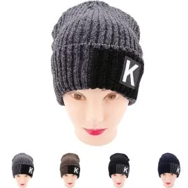 Women's Striped Knitting Winter Hats-2