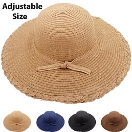 Wholesale Adjustable Floppy Wide Brim Summer Beach Hats for Women-1