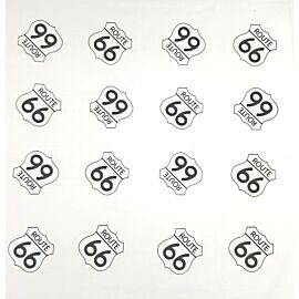 Route 66 White Printed Cotton Bandanas-1