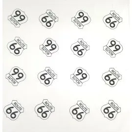 Route 66 White Printed Cotton Bandanas-1