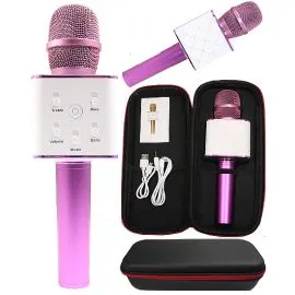 Wholesale Phone Accessory Karaoke Microphone Neon Pink-1