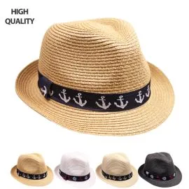 Wholesale High-Quality Milan Straw Classic Trilby Fedora Hat Set-1