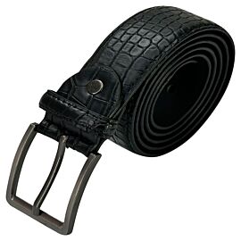 Wholesale Men's Crocodile Pattern Black Leather Belt. Buy in Bulk, Save Money!