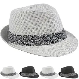 Get Your Bulk Classic Gentleman Paisley Band Trilby Fedora Hat-3