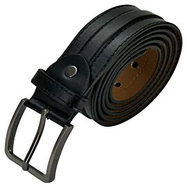Wholesale Men's Mid-rise Design Black Leather Belt. Buy in Bulk Save money!