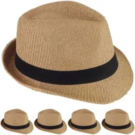 Buy Wholesale Elegant Peru Color Toyo Straw Trilby Fedora Hats-1