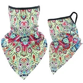Flower Print Triangle Face Shields for Sale-2