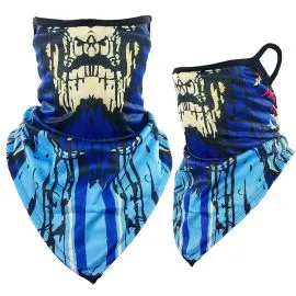 Laughing Skull Print Triangle Face Shields-2