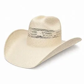 12 Pcs Wholesale Ivory Woven Straw Cowboy Hats – Without Leather Hatband | Plain DIY Vented Cattleman Crown