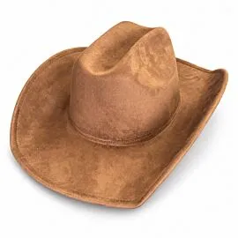 12 Pcs Wholesale Brown Polyester Felt Cowboy Hats - Blank Western Hats