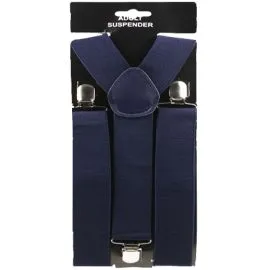 Dark Blue 1.5 Inch Wide Suspenders - Buy in Bulk-2