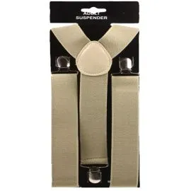 Beige 1.5 Inch Wide Suspenders - Wholesale Prices-2
