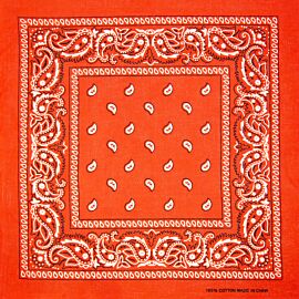 Orange Paisley Printed Bandanas Wholesale-3