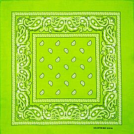 Light Green Paisley Cotton Bandanas-4