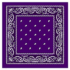 Wholesale Purple Paisley Bandanas-1
