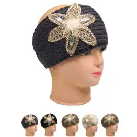 Bulk Winter Headbands with Flower for Women-1