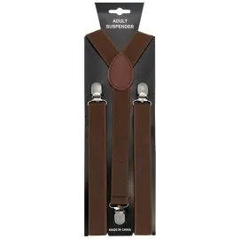 Adult Dark Brown Color Wholesale Suspenders