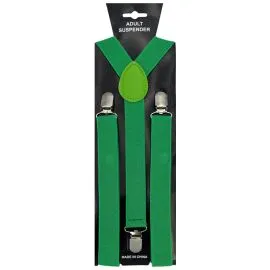 Adult Green Color Wholesale Suspenders