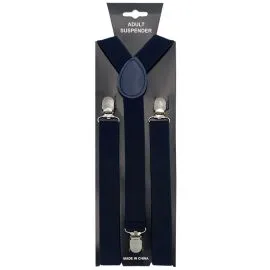 Adult Navy Blue Colors Bulk Suspenders