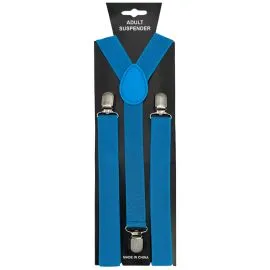Adult Turquoise Color Bulk Suspenders