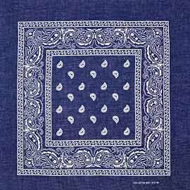 Navy Blue Paisley Bandanas