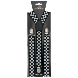 Black And White Adult Wholesale Suspenders