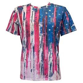 american flag design stars and stripes print t shirt