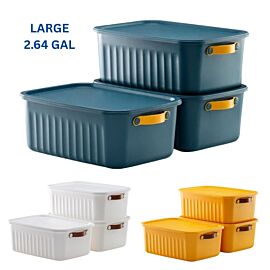 Wholesale Storage Bins with Lids - Large Multi-Purpose Organizers 5.3 Gal | 18 pcs