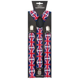 British Flag Print Suspenders In Bulk