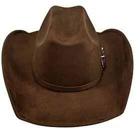Docena de sombreros vaqueros de fieltro marrón al por mayor con cinta lisa clásica - PREVENTA